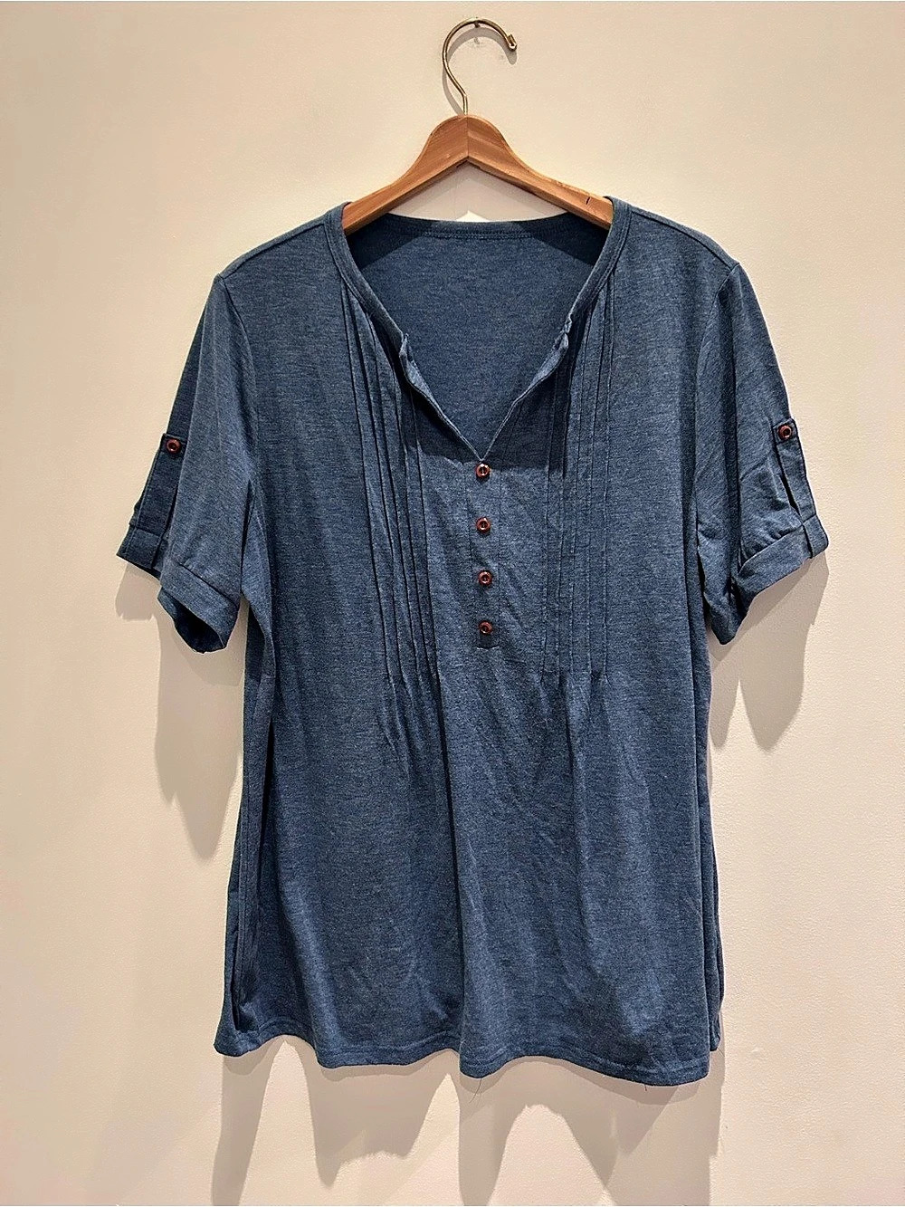 Mango long-sleeve? short-sleeve tunic Blue Tunic Size XL Like New